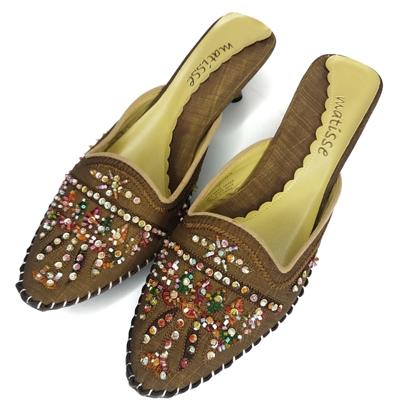 Matisse Shoes - MATISSE SHAKIRA EMBELLISHED STUDDED MULES SIZE 7